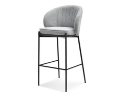 Hocker grå sorte ben FABIO