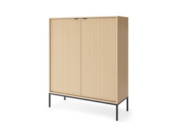 Høj kommode med riflede fronter, 154 cm VOLARE