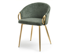 CLARA designerstol med grønne guldben