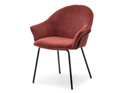 Kobberstol med sorte ben VIVIEN