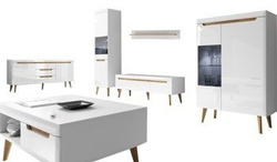 Mediemøbler sæt Nordi 1 hvid højglans