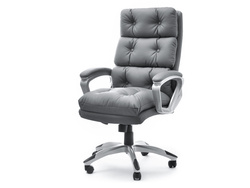 Kontorlænestol grå med sorte ben BENON