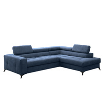 Mørkeblå hjørnesovesofa højre ANORA