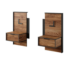 To natborde med LED-belysning MILTON