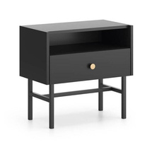 Sort sengebord med skuffe SPELLO