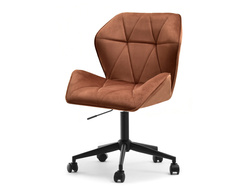 Lænestol i kobbervelour med sorte ben VELO-MOVE