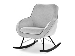 Moderne lænestol med grå, sorte ben COCO