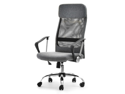 Kontorlænestol med grå kromben KOBE