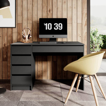 Grå skrivebord med skuffer 120 ADA