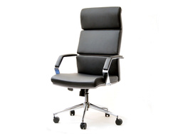 Kontorstol med ben i sort krom BOND