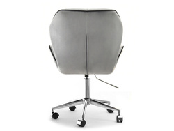 Velour lænestol grå krom ben VELO-MOVE