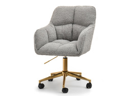 Boucle-lænestol med grå guldben ISLA