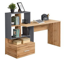 Antracit skrivebord med skuffe GROSSO