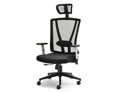 Sort kontorlænestol med sorte ben FELIX