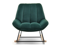 Grøn lænestol med sorte ben BERTA