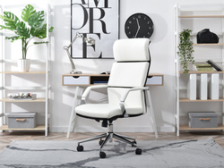 Kontorlænestol med hvide kromben BOND