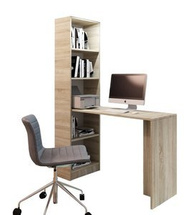 Reol med skrivebord sonoma B-1