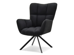 Kontorlænestol sort/sorte ben KIRA
