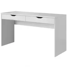 Hvid skrivebord med skuffer 140 cm MATINO
