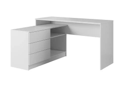 Hvid skrivebord med skab TEO