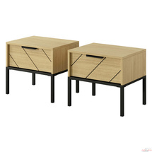 2 stk sengebord med skuffe VERSO