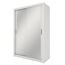 Todørs garderobe med spejl 150 cm hvid IDEA 17