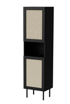 Sort vitrineskab med 2 låger BAGGIO