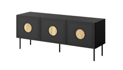 Sort TV bænk 3 døre PALAZZO