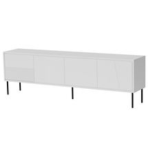 Hvid mat tv-bænk 200 cm SELLA