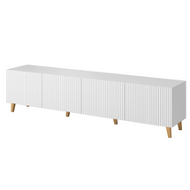 TV bænk hvid med gyldne ben 200 cm PAFOS