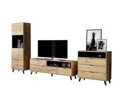 Mediemøbler sort / eg Nest