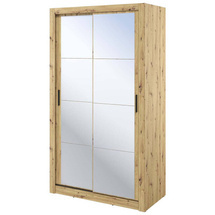 Skydegarderobe med spejl 120 cm, artisan eg ARTI 19