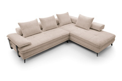 Beige hjørnesovesofa højre FLORENCE