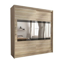 Skydedørsgarderobe 200 cm eg sonoma MAI IV