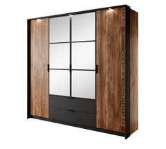 Stort klædeskab med spejl MILTON