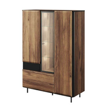 Vitrineskab glas med LED Borga