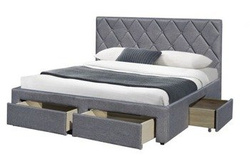 Grå seng med skuffer 160x200 BETINA