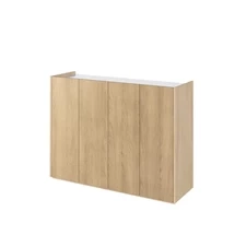 Moderne kommode med LED-belysning eg scandi/hvid højglans EASY