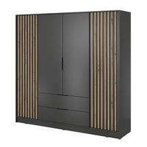 Grafit garderobe 200 cm Nelly 4D