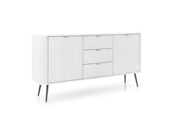 Hvid riflet kommode til stuen, 168 cm CALMA