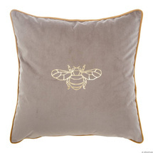 Dekorativ pude 45x45 STELA beige + guld