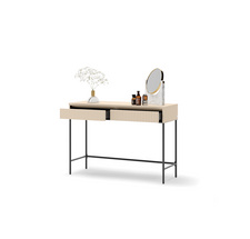 Beige toiletbord med skuffer og LED-belysning TREND