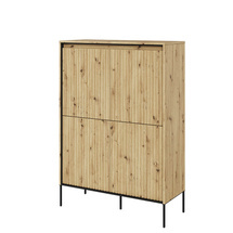 Høj kommode 140 cm med LED-belysning TREND