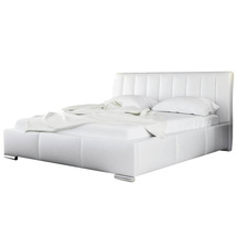 Hvid seng med sengegavl 180x200 MILANO