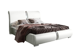 Hvid polstret seng 140x200 IVO