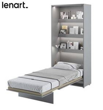 Vægseng 90x200 grå mat Bed Concept BC-03