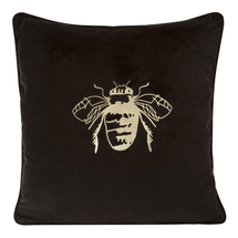 Dekorativ pude BLINK 14 i sort+guld