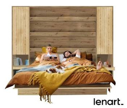 Skabsseng med bogreol 140 x 200 artisan eg Bed Concept BC-01