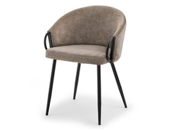 Polstret stol sand/sorte ben CLARA