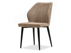 Polstret stol beige sorte ben GASPAR